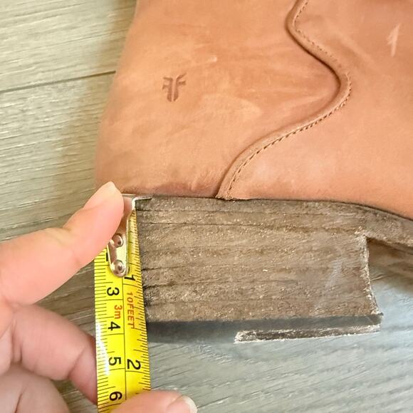 Frye Boots CARSON Booties, Western Boots, Size 9.5M, Brown Leather Cowgirl‎ - Picture 8 of 9